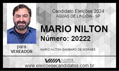 Candidato MARIO NILTON 2024 - ÁGUAS DE LINDÓIA - Eleições