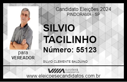 Candidato SILVIO TACILINHO 2024 - PINDORAMA - Eleições