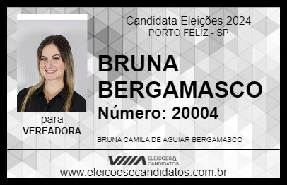 Candidato BRUNA BERGAMASCO 2024 - PORTO FELIZ - Eleições