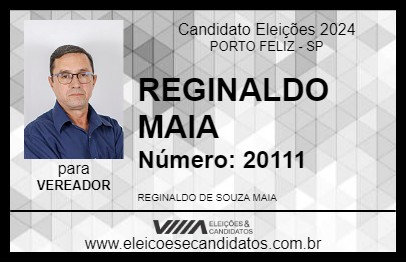 Candidato REGINALDO MAIA 2024 - PORTO FELIZ - Eleições