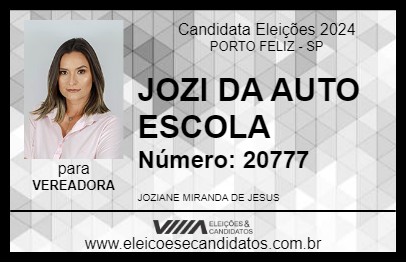 Candidato JOZI DA AUTO ESCOLA 2024 - PORTO FELIZ - Eleições