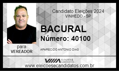 Candidato BACURAL 2024 - VINHEDO - Eleições