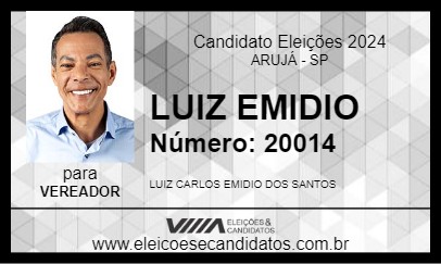 Candidato LUIZ EMIDIO 2024 - ARUJÁ - Eleições