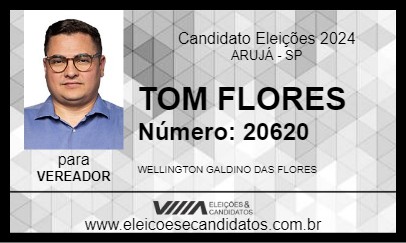 Candidato TOM FLORES 2024 - ARUJÁ - Eleições