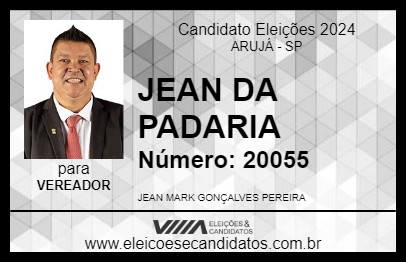 Candidato JEAN DA PADARIA 2024 - ARUJÁ - Eleições