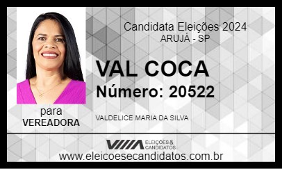 Candidato VAL COCA 2024 - ARUJÁ - Eleições