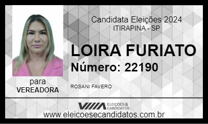 Candidato LOIRA FURIATO 2024 - ITIRAPINA - Eleições