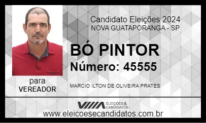 Candidato BÓ PINTOR 2024 - NOVA GUATAPORANGA - Eleições