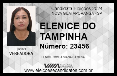 Candidato ELENICE DO TAMPINHA 2024 - NOVA GUATAPORANGA - Eleições