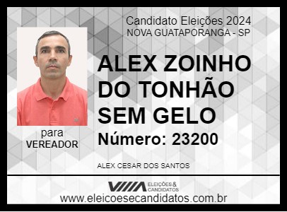 Candidato ALEX ZOINHO DO TONHÃO SEM GELO 2024 - NOVA GUATAPORANGA - Eleições