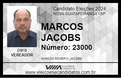 Candidato MARCOS JACOBS 2024 - NOVA GUATAPORANGA - Eleições