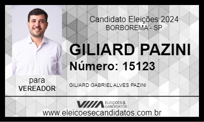 Candidato GILIARD PAZINI 2024 - BORBOREMA - Eleições