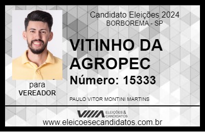 Candidato VITINHO DA AGROPEC 2024 - BORBOREMA - Eleições