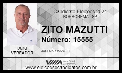 Candidato ZITO MAZUTTI 2024 - BORBOREMA - Eleições