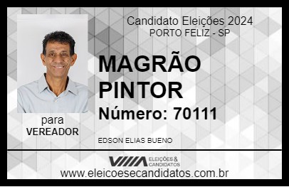 Candidato MAGRÃO PINTOR 2024 - PORTO FELIZ - Eleições