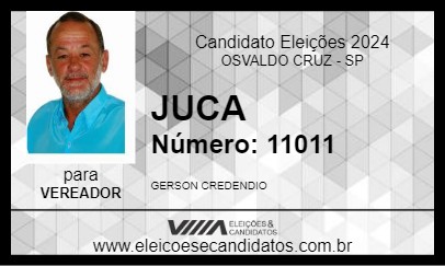 Candidato JUCA 2024 - OSVALDO CRUZ - Eleições