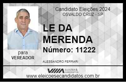 Candidato LE 2024 - OSVALDO CRUZ - Eleições