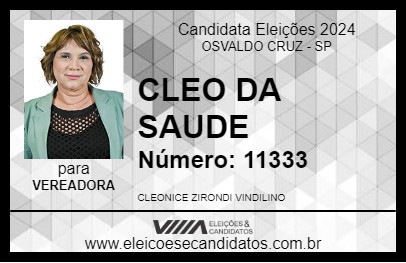 Candidato CLEO 2024 - OSVALDO CRUZ - Eleições