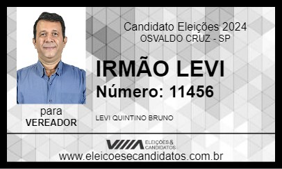 Candidato IRMÃO LEVI 2024 - OSVALDO CRUZ - Eleições