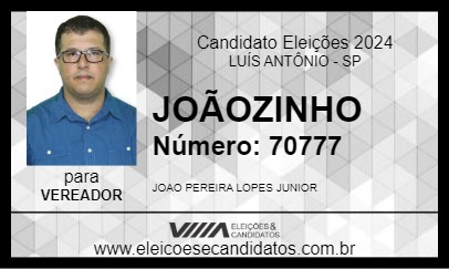 Candidato JOÃOZINHO 2024 - LUÍS ANTÔNIO - Eleições