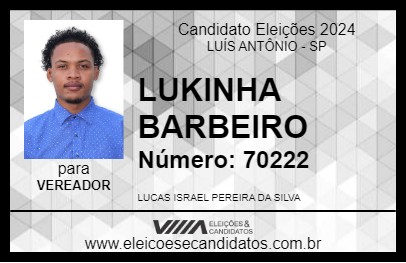 Candidato LUKINHA BARBEIRO 2024 - LUÍS ANTÔNIO - Eleições