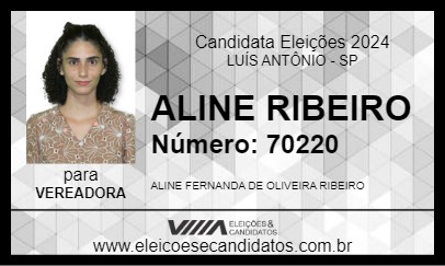 Candidato ALINE RIBEIRO 2024 - LUÍS ANTÔNIO - Eleições