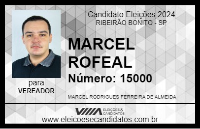 Candidato MARCEL ROFEAL 2024 - RIBEIRÃO BONITO - Eleições