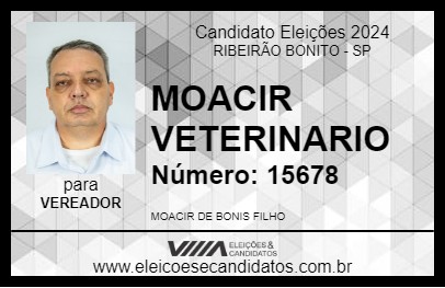 Candidato MOACIR VETERINARIO 2024 - RIBEIRÃO BONITO - Eleições