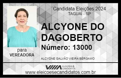 Candidato ALCYONE DO DAGOBERTO 2024 - TAGUAÍ - Eleições