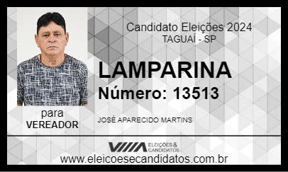 Candidato LAMPARINA 2024 - TAGUAÍ - Eleições