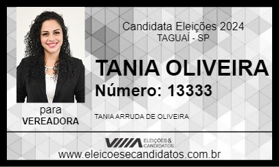 Candidato TANIA OLIVEIRA 2024 - TAGUAÍ - Eleições