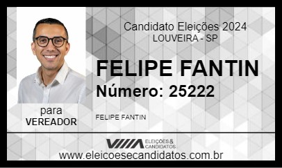 Candidato FELIPE FANTIN 2024 - LOUVEIRA - Eleições