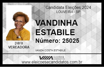 Candidato VANDINHA ESTABILE 2024 - LOUVEIRA - Eleições