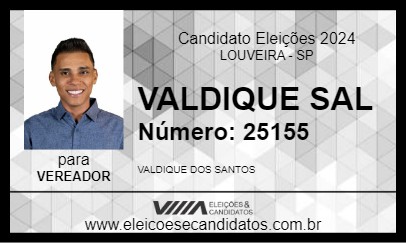 Candidato VALDIQUE SAL 2024 - LOUVEIRA - Eleições