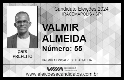 Candidato VALMIR ALMEIDA 2024 - IRACEMÁPOLIS - Eleições