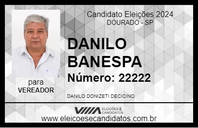 Candidato DANILO BANESPA 2024 - DOURADO - Eleições