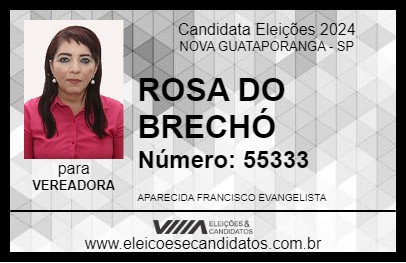 Candidato ROSA EVANGELISTA 2024 - NOVA GUATAPORANGA - Eleições