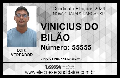 Candidato VINICIUS DO BILÃO 2024 - NOVA GUATAPORANGA - Eleições