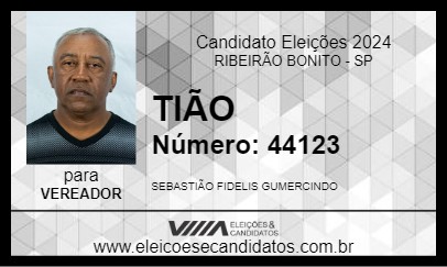 Candidato TIÃO 2024 - RIBEIRÃO BONITO - Eleições