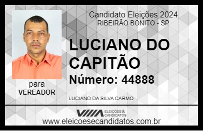 Candidato LUCIANO DO CAPITÃO 2024 - RIBEIRÃO BONITO - Eleições