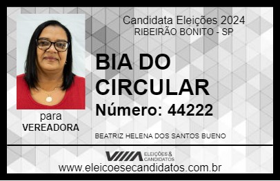 Candidato BIA DO CIRCULAR 2024 - RIBEIRÃO BONITO - Eleições