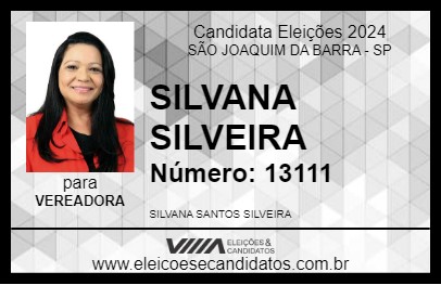 Candidato SILVANA SILVEIRA 2024 - SÃO JOAQUIM DA BARRA - Eleições