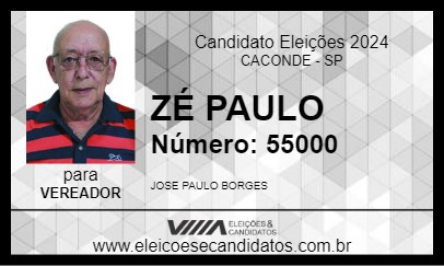 Candidato ZÉ PAULO 2024 - CACONDE - Eleições