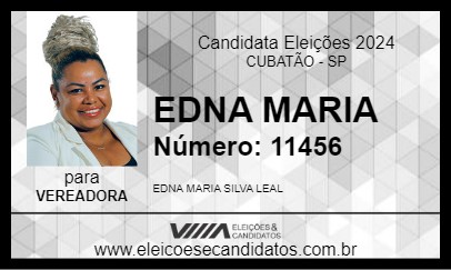 Candidato EDNA MARIA 2024 - CUBATÃO - Eleições