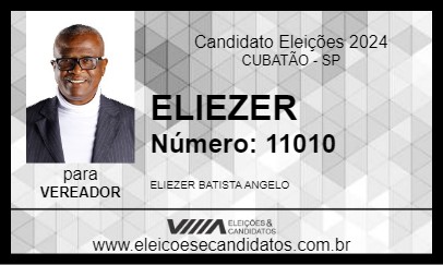 Candidato ELIEZER 2024 - CUBATÃO - Eleições