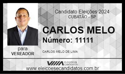 Candidato CARLOS MELO 2024 - CUBATÃO - Eleições