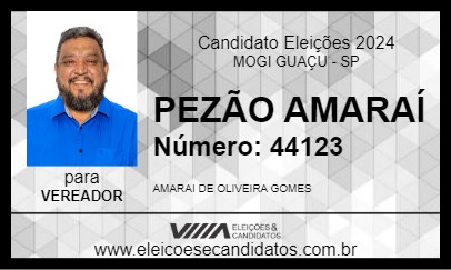 Candidato PEZÃO AMARAÍ 2024 - MOGI GUAÇU - Eleições