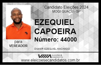 Candidato EZEQUIEL CAPOEIRA 2024 - MOGI GUAÇU - Eleições