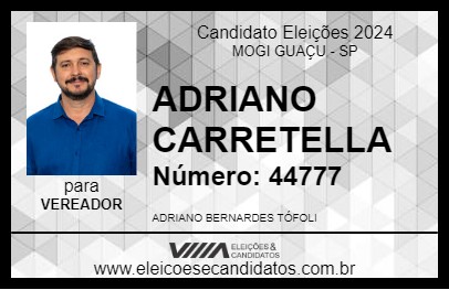 Candidato ADRIANO CARRETELLA 2024 - MOGI GUAÇU - Eleições