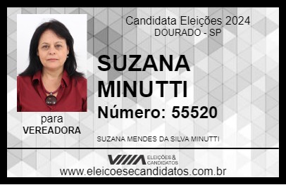 Candidato SUZANA MINUTTI 2024 - DOURADO - Eleições